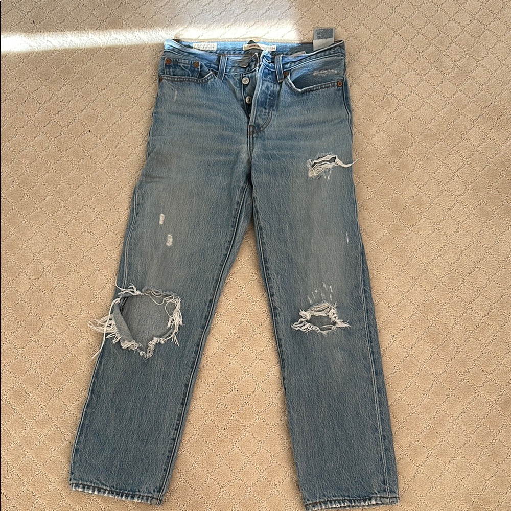 Levi’s Distressed Blue Jeans